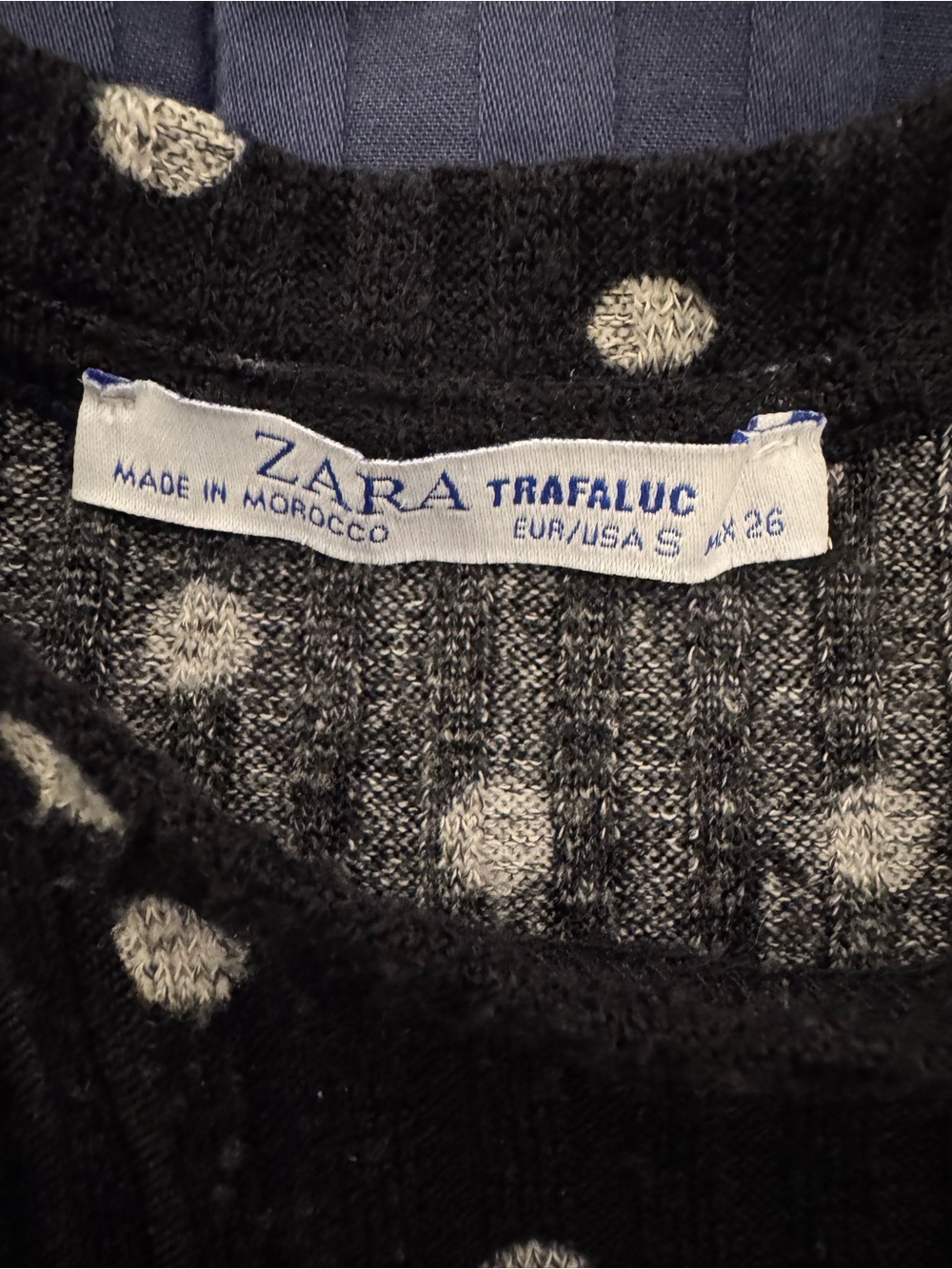 Zara Polka Dot Sweater Dress Long Sleeved Size Small - Picture 2 of 7